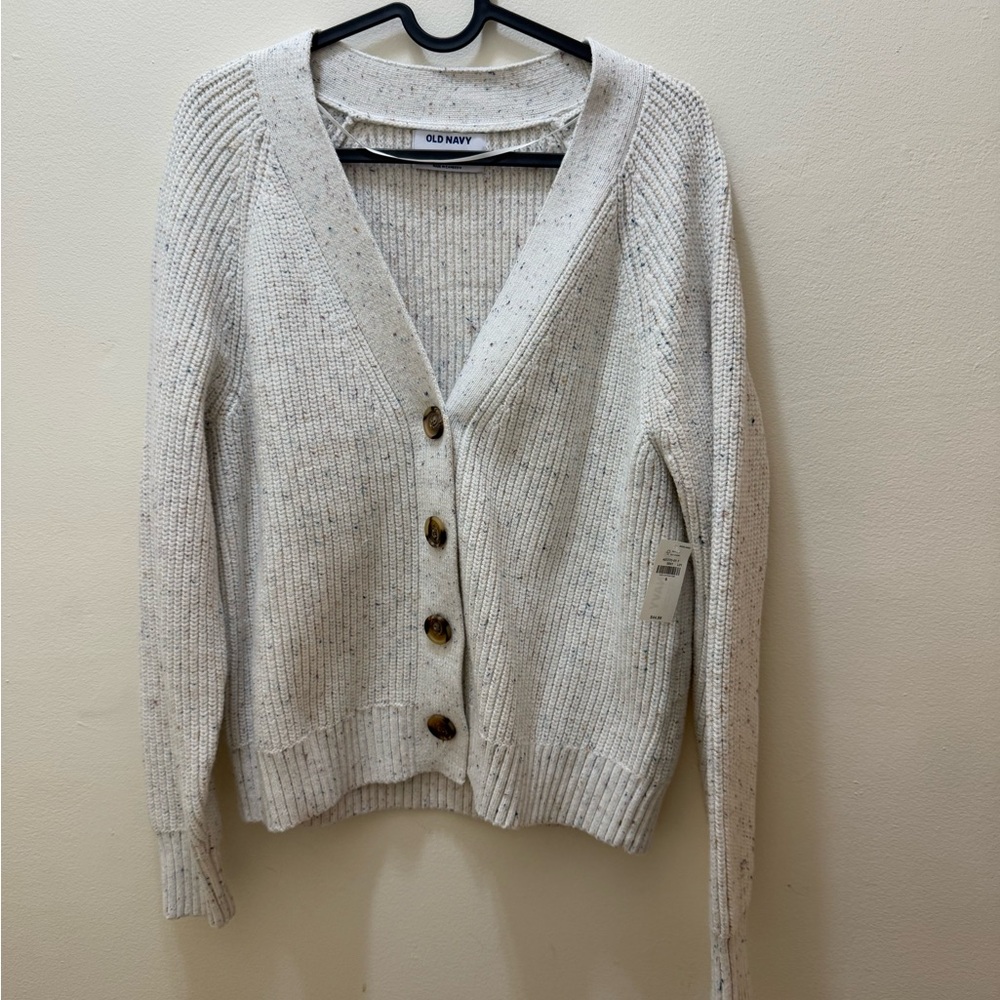 Old Navy Women's Speckled Cardigan Sweater - Cream